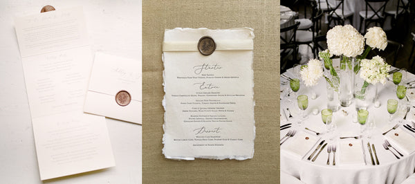 Deckle Edge Letterpress Menus