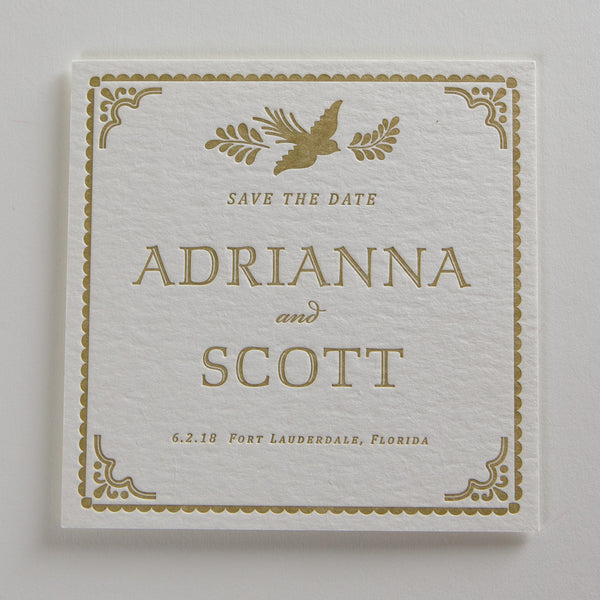 Talavera - Letterpress Save the Date